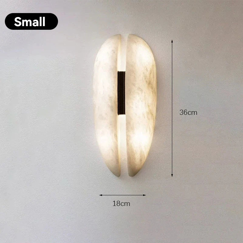 Italian Luxury Marble Wall Sconce Marble Copper Designer Wall Lamp for Villa Hotel Corridor Bedroom Background Aisle Wall Decor
