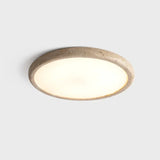 Nordic Yellow Travertine Simple Ceiling Light Retro Cream Style Living Room High-end Feeling LED Modern Bedroom Decorate Texture