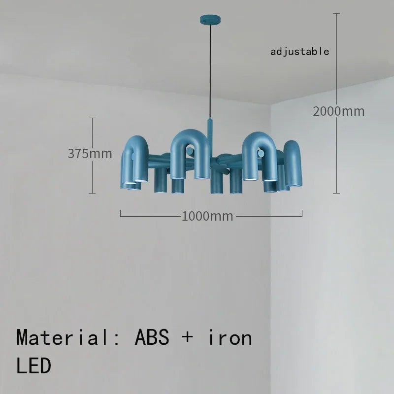 Nordic Creative U Shaped Pendant Light Restaurant Living Room Bedroom Personalized Minimalist Led Designer Decorative Chandelier