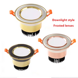 Gold Electroplated Recessed LED Downlights - Ultra-High Quality COB Ceiling Spotlights