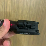 X400 Mini Pistol Flashlight with Strobe Mode - Compact LED Weapon Light for Picatinny & GL Rails