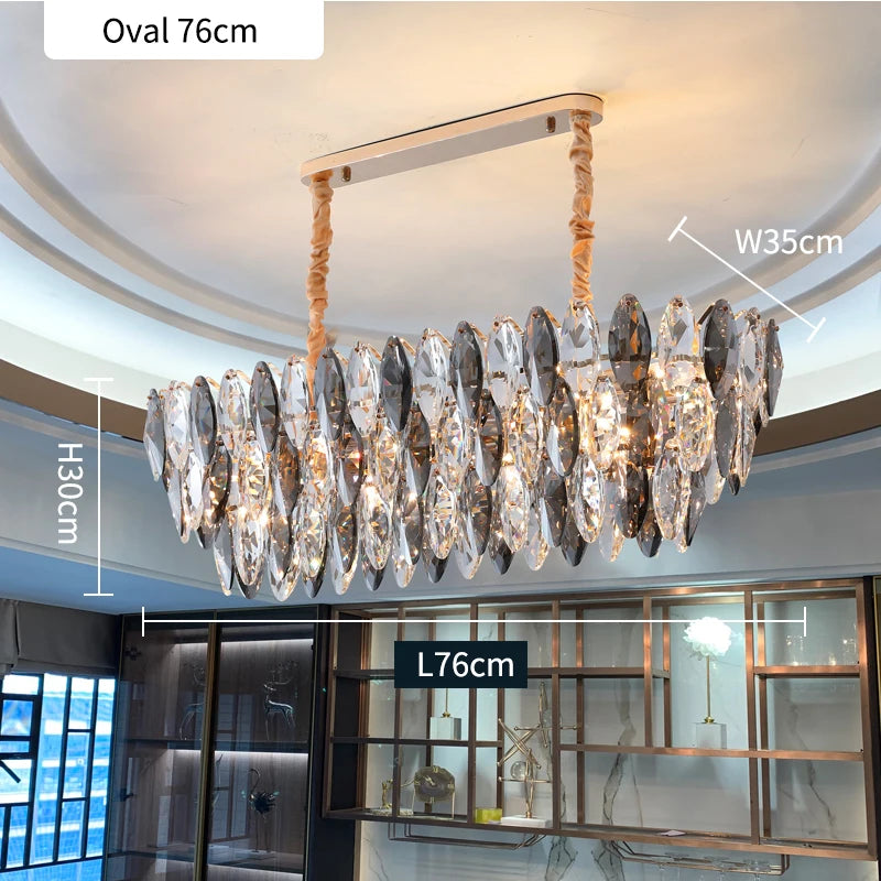 Ceiling Chandeliers 2026 New Modern Luxury Crystal Indoor Pendant Lamp for Living Dining Room Decor Hanging Light Lustre Fixture