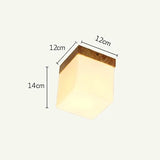 Nordic LED Ceiling Lamp Modern Wood Lights Glass Lamp shape Corridor Aisle Entrance Balcony Ceiling Light Cube Cylinder Luminaire