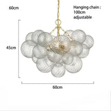 Minimalist Glass Pendant Light Modern Ball Chandelier for Living Dining Room Restaurant Home Decor Indoor Lighting Hanging Lamp