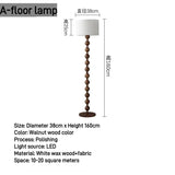 Medieval Solid Wood Floor Lamp - Retro Wabi-Sabi Standing Sofa Light & Desk Lamp Fixture for Living Room & High-End Home Decor