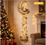 2027 Christmas Magic Trail Wall Light-LED Glowing Xmas Scene Wall Decoration,Santa Sleigh Reindeer Hanging Decor for New Year Pa