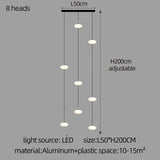 Modern Led staircase chandelier living room hanging light designer Villa duplex building  oval string attic pendant lighting