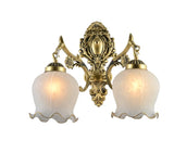 European Petal Wall Lamp Bedside Gold Single-Head TV Background Wall Lamp Bedroom Room Living Room Corridor Stair Light MJ1207