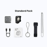 SE1 300lm Mini EDC Pocket Flashlight (RGB Signal Ring & UV Light) - Coin-Sized Magnetic Keychain & Clip Light for Night Running & Everyday Carry