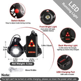 USB Rechargeable Outdoor LED Night Running Chest Light with Back Warning Lamp - Safety Gear for Jogging, Camping, Hiking & Adventure