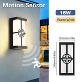 Motion Sensor LED Wall Light 16W Indoor&Outdoor Waterproof IP66 Porch Wall Lamp Home Sconce Decoration Lighting