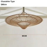 Japanese retro Wabi sabi pendant lamp restaurant Southeast Asian handmade rattan lamp home decoration living room bedroom lamp