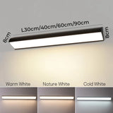 Motion Sensor LED Outdoor Wall Lamp IP65 Waterproof Long Strip Corner Garden Sconce Front Door Porch Home Exterior Wall Lighting