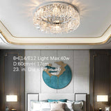 modern style ceiling light K9 crystal stainless steel decorative living room bedroom LED ceiling lamp