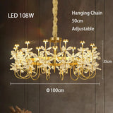 Luxury Crystal Butterfly Chandeliers 2024 New Modern LED Dimmable Lustres Pendant Lamps Home Decor Suspension Luminaire Lampen