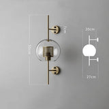 Modern Glass Wall Lamps Fixture Luminaire Sconce Lighting Bedside Living Room Home Decoration Aisle corridor Golden Ball Light