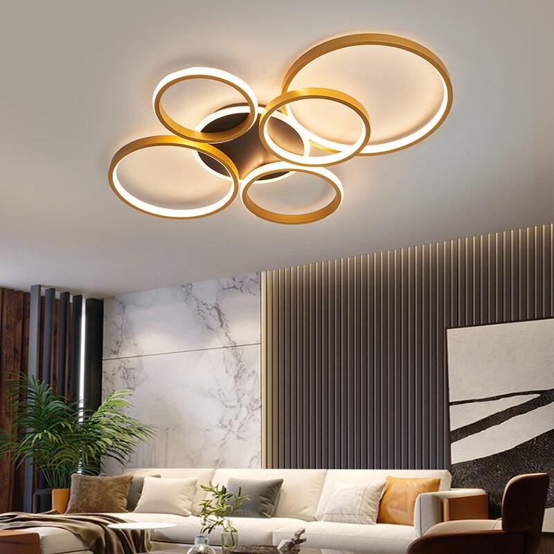 Modern LED Living Dinging Room Bedroom Ceiling Lights Nordic Designer Ring Study Kitchen Indoor Home Decor Lustre Fixtures Lamps