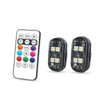 2/4pcs Wireless LED Strobe Lights Car Decor Atmosphere Light, 8 Colors Rechargeable Led Lights Anti-Collision LED Warning Light