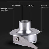 3W Mini LED Recessed Spotlight - Adjustable Angle Display Case Downlight