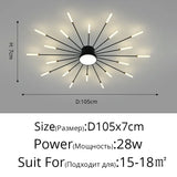 Modern Rotating Pen Tip LED Ceiling Light - Creative Sculptural Art Chandelier