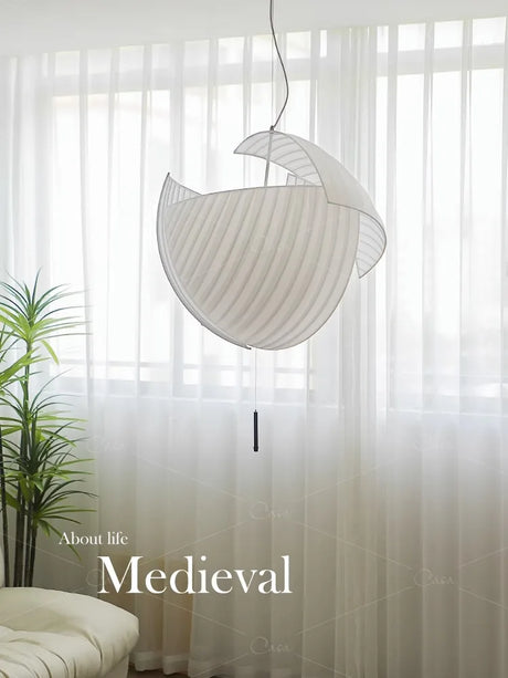 Modern Designer Wabi-Sabi Fabric Led Pendant Light Living Dining Room Led Chandeliers Lighting Home Decors Hanging Lamp Luminaire