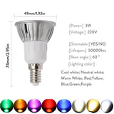 Dimmable LED Spotlight GU10 MR16 GU5.3 E27 E14 E12 B22 B15 3W Bulb Lamp Adina 110V 220V 12V Lamp Bombillas Lights For Home Decors