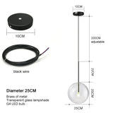 Nordic Modern Chandelier Pendant Lights Fixture Glass Ball Lampshade Bedroom Dining Room Hanging Lamp Restaurant Decors Luster's