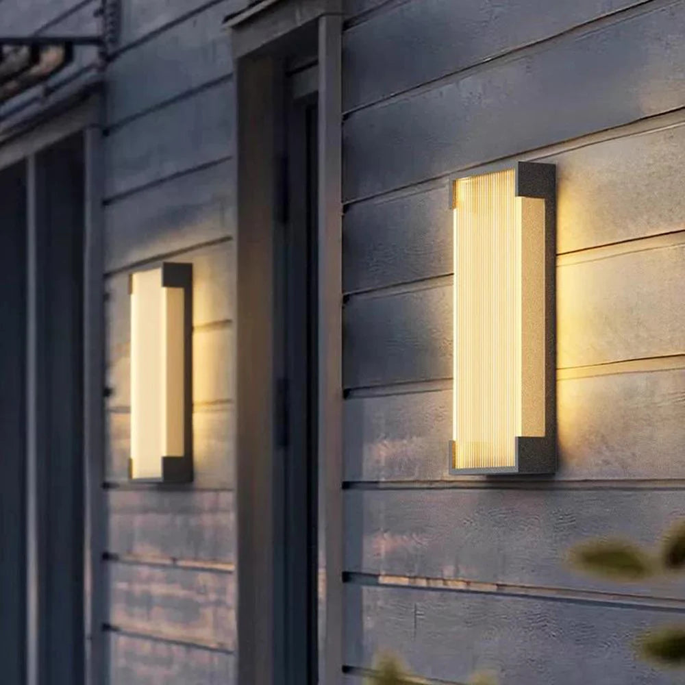 Outdoor Waterproof Stainless Steel Wall Lamp with PC Lampshade - Modern Exterior Sconce Light Fixture for Fence, Entrance & Underground Garage