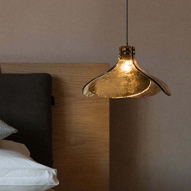 Rested Led Lights LED Retro Glass Pendant Light petal Shape bedroom Loft Home Light Rest ...