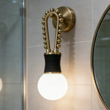 French Retro Wall Lights Sconce Mid-Century Modern Designer Brass Bedroom Headboard Living Room Entrance Decorative Lamp