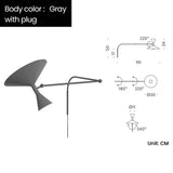 Rotary Wall Lamp Sconce Light  Adjustable Up and Down Lighting For Living Room Bedroom