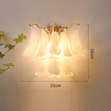 Cloudy White Glass Flower Petal Vintage Chandelier Italy Design Lighting Fixture LED Remote Dimmable Available Living Room Deco