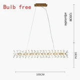 Modern Luxury Crystal LED Chandelier Lighting Nordic Firefly Ceiling Chandeliers For Living  Flower Ring Pendant Lamp