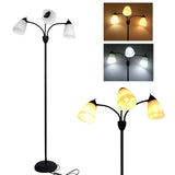 Modern Reading Floor Lamp, 3-Light Floor Lamp Black with Reading Lamp, Adjustable Flexible Tree Standing Lamp for Bedroom Study Room Office, Modern Multi Head Reading Floor Lights, E26 Base