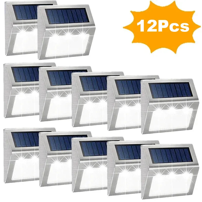 Stainless Steel Solar LED Deck Lights - Waterproof Outdoor Step & Stair Lamp for Backyard, Fence & Patio Pathway