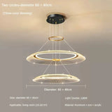 Modern LED Screw Living Room Chandelier Luxury Ring Villa Pendant Lamp Atmosphere Kitchen Island Art Decoration Lighting Fixture