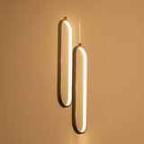 Good packing Two rings black or gold led pendant light for indoor place hanging lamp emitting warm white or white