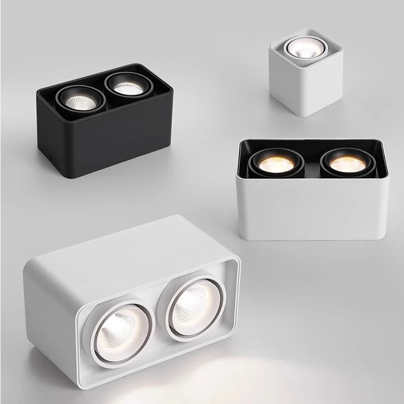 Surface Mounted Led Spotlights, Ceiling Mounted Tube Lights, Dimming Cob Ceiling Lights, Living Room And Bedroom Adjustable Angl