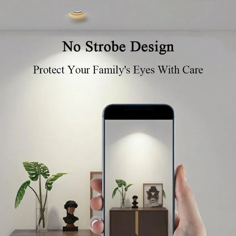 Recessed LED Gypsum Downlight Borderless Zigbee Spotlight Anti-Glare Ceiling Lamp Living Room Bedroom Aisle Embedded Lighting