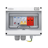 8-Way Solar Combiner Box Component Kit (600V DC, 16A-63A) - DC Circuit Breaker, Fuse Holder & Surge Protective Device (SPD) with Dual Wire Terminals