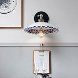 Modern Blue and White Porcelain Wall Lamp Retro Ceramic Sconces Living Lighting Bedroom Bathroom Dining Hall Decoration Fixture