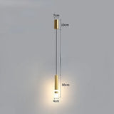 Modern Led Long Pendant Light for Bedroom Bedside Living Room Hanging Lamps Reading Lighting Double Spotlight Decor Chandelier