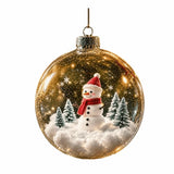 Transparent Christmas Hanging Ball LED Lights Santa Claus Christmas Tree Decor Snowman Tree Xmas Tree Ornaments Christmas Tree