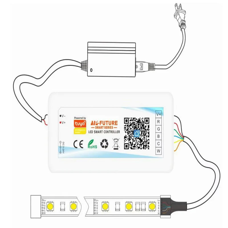 Tuya WiFi Smart LED Controller DC 5V 12V 24V - Wireless Strip Light Module