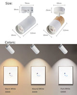 GU10 5W Spotlight LED COB Spot Track Light Lamp Changeable Ceiling Rails lighting Fixture for Clothing Shop Living Room Home