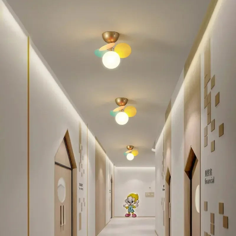 Modern Full Spectrum Ceiling Light - Colorful Bubble Lamp for Living Room