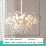 LED French Medieval Pendant Light Style Luxury Blue Crystal Chandelier for Villa Living Room Bedroom Hallway Ceiling Lamp