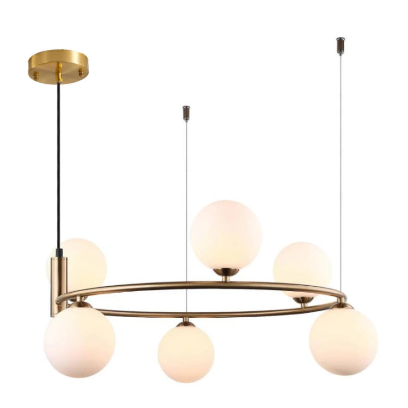 Nordic Designer Led Ceiling Chandelier Glass Lampshade G9 for Living Room Center Table Bedroom Pendant Lights Home Decors Fixture