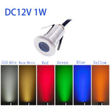 1W Mini LED IP68 Waterproof Stainless Steel Pool Underwater Lamp DC12V 24V Stair Pathway Garden Deck Spotlight Underground Light