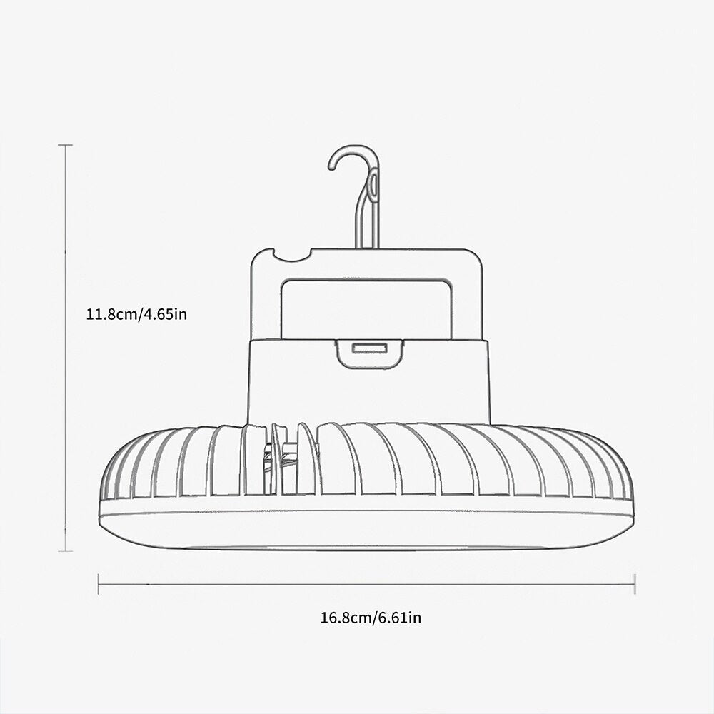 2 In1 LED Fan Light Multifunctional Waterproof Tent Fan Rechargeable Camping Lamp Portable USB Charging Outdoor Light